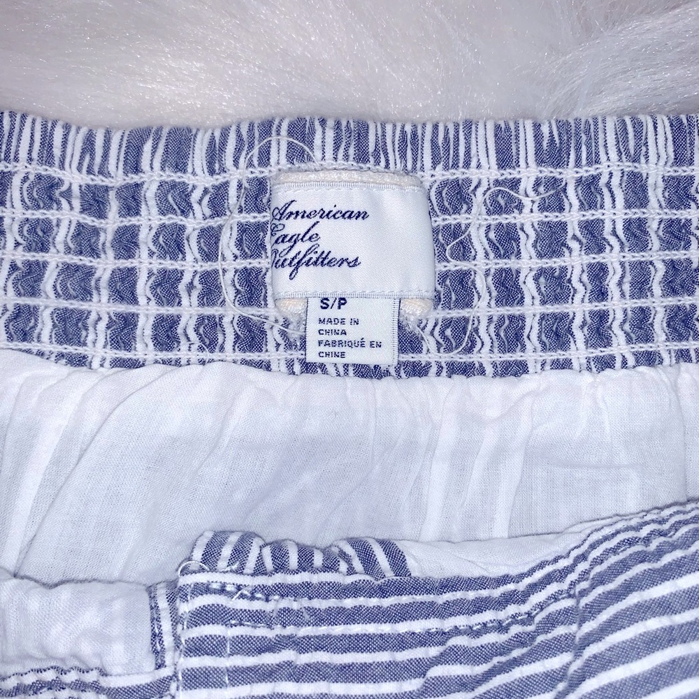 American Eagle Striped Button Down Mini Skirt - image 3